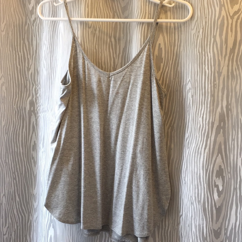V-neck / V-back gray tank